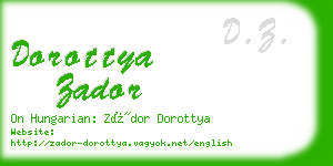 dorottya zador business card